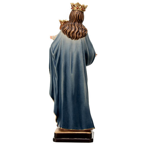 Madonna con bambino e corona legno Valgardena dipinta 7