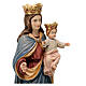 Madonna con bambino e corona legno Valgardena dipinta s6