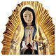 Our Lady of Guadalupe in wood of Valgardena finished in antique pure gold with silver mantle s2