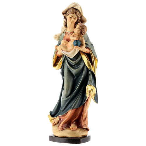 Our Lady with child hand painted wood statua Valgardena 3