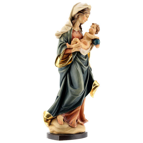 Our Lady with child hand painted wood statua Valgardena 4