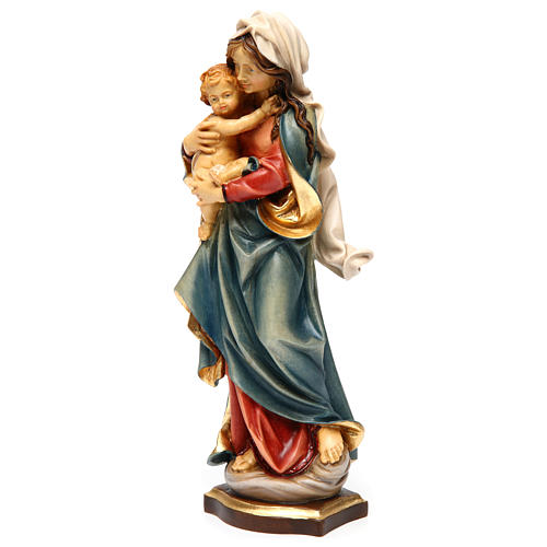 Estatua Virgen de las Alpes madera pintada Val Gardena 3