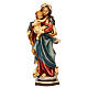 Statua Madonna delle Alpi legno dipinto Val Gardena s1