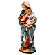 Statua Madonna che accompagna legno dipinto Val Gardena s3