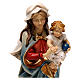 Virgin Mary with child hand painted wood statue Valgardena s2