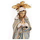Immaculate Mary in prayer with halo statue in painted wood, Val Gardena s2