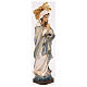 Immaculate Mary in prayer with halo statue in painted wood, Val Gardena s4