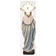 Immaculate Mary in prayer with halo statue in painted wood, Val Gardena s5