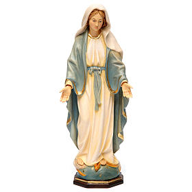 Estatua Virgen Milagrosa madera pintada Val Gardena