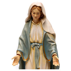 Estatua Virgen Milagrosa madera pintada Val Gardena