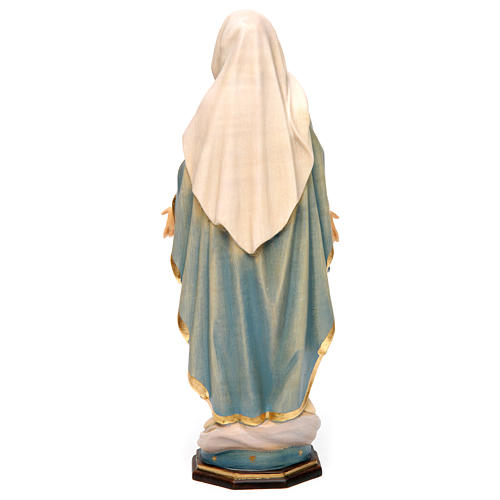 Statue Vierge Miraculeuse bois peint Val Gardena 5