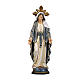Miraculous Madonna with halo statue in painted wood, Val Gardena s1
