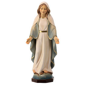 Estatua Virgen Milagrosa Moderna madera pintada Val Gardena