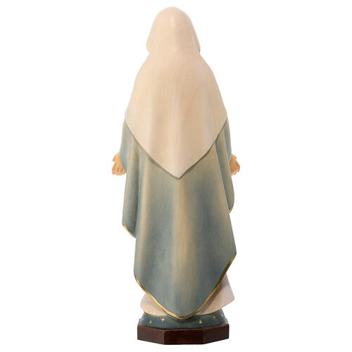 Estatua Virgen Milagrosa Moderna madera pintada Val Gardena 6