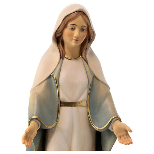 Our Lady of Grace painted wood statue modern style 2