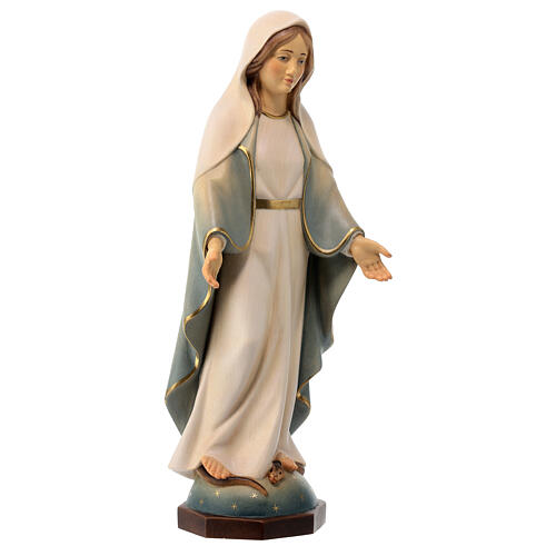 Our Lady of Grace painted wood statue modern style 5