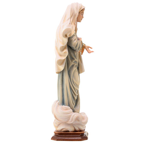 Our Lady of Medjugorje Regina Pacis statue in painted wood, Val Gardena 7