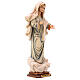 Estatua Virgen reina de la paz madera pintada Val Gardena s5