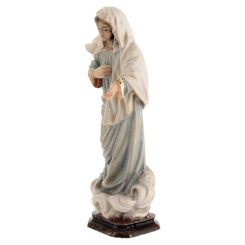 Estatua Virgen Kraljica Mira madera pintada Val Gardena 2