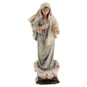 Statua Madonna Kraljica Mira legno dipinto Val Gardena