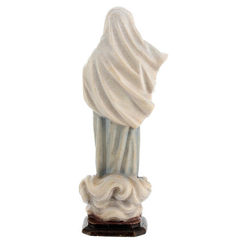 Statua Madonna Kraljica Mira legno dipinto Val Gardena 4