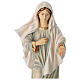 Estatua Virgen de Medjugorje con iglesia madera pintada Val Gardena s2