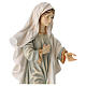 Our Lady of Medjugorje with church painted Valgardena wood statue s7