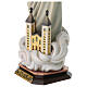 Our Lady of Medjugorje with church painted Valgardena wood statue s8