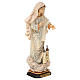 Estatua Virgen reina de la paz con iglesia madera pintada Val Gardena s4