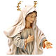 Estatua Virgen Medjugorje con corona de rayos madera pintada Val Gardena s2