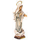 Statue Notre-Dame de Medjugorje avec auréole de rayons bois peint Val Gardena s4