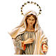 Statua Madonna regina della pace con raggiera legno dipinto Val Gardena s2