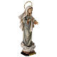 Statua Madonna kraljica mira con raggiera legno dipinto Val Gardena s7