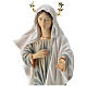 Our Lady of Medjugorje with church and halo statue in painted wood, Val Gardena s2