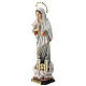 Statua Madonna di Medjugorje con chiesa e raggiera legno dipinto Val Gardena s4