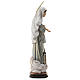 Statua Madonna di Medjugorje con chiesa e raggiera legno dipinto Val Gardena s7