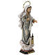 Madonna of Medjugorje Statue with Church and Halo wood painted Val Gardena s5
