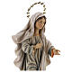 Our Lady of Medjugorje Regina Pacis with church and halo statue in painted wood, Val Gardena s2