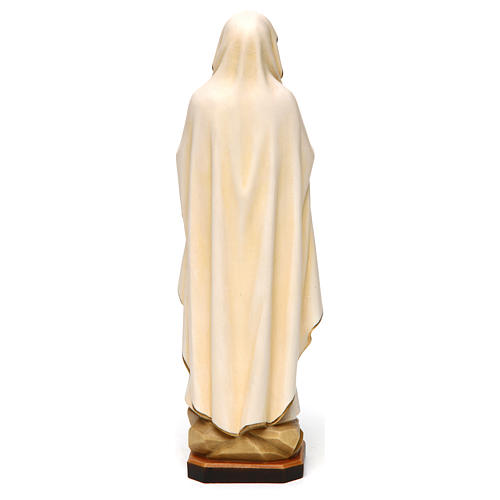 Our Lady of Lourdes painted Val Gardena wood statue 5