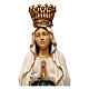 Statue Gottesmutter von Lourdes mit Kranz bemalten Gr6dnertal Holz s2
