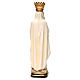 Statue Gottesmutter von Lourdes mit Kranz bemalten Gr6dnertal Holz s5