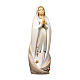 Our Lady of Lourdes modern style statue in painted wood, Val Gardena s1