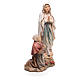 Group apparition of Lourdes statue in painted wood, Val Gardena s3
