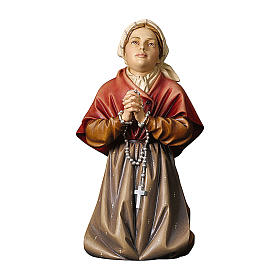 Imagens em Madeira Pintada: Imagem Santa Bernadette madeira pintada Val Gardena