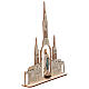 Statue Notre-Dame de Lourdes 8 cm avec basilique 20x16 cm bois peint Val Gardena s4