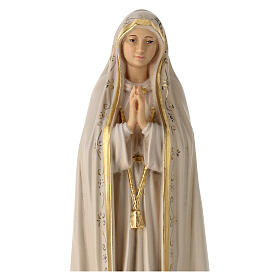 Statue Notre-Dame de Fatima Capelinha bois peint Val Gardena
