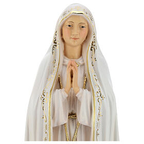 Statua Madonna di Fátima Capelinha legno dipinto Val Gardena