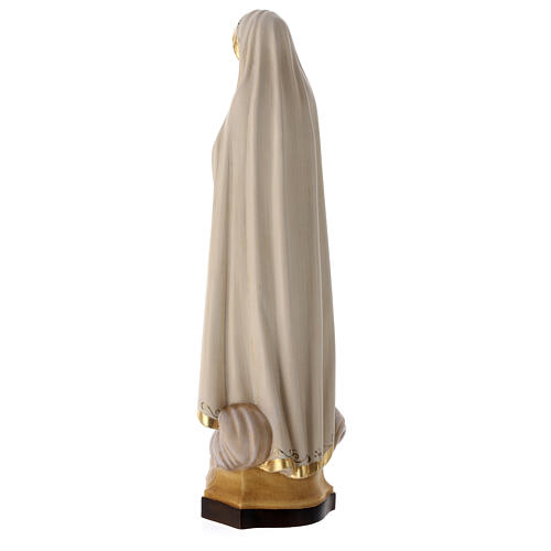 Statua Madonna di Fátima Capelinha legno dipinto Val Gardena 3