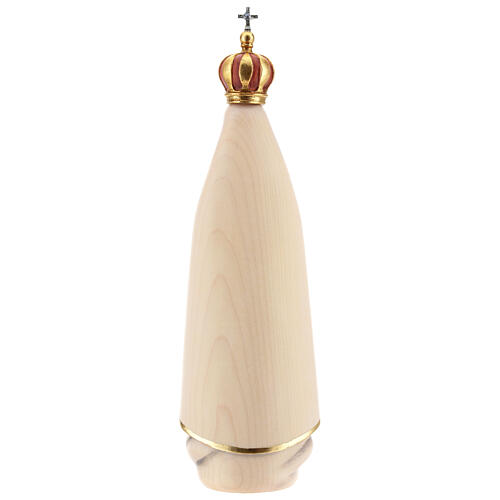 Imagem Nossa Senhora de Fátima estilizada com coroa madeira pintada Val Gardena 5