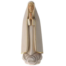 Statue de Fatima stylisée bois peint Val Gardena